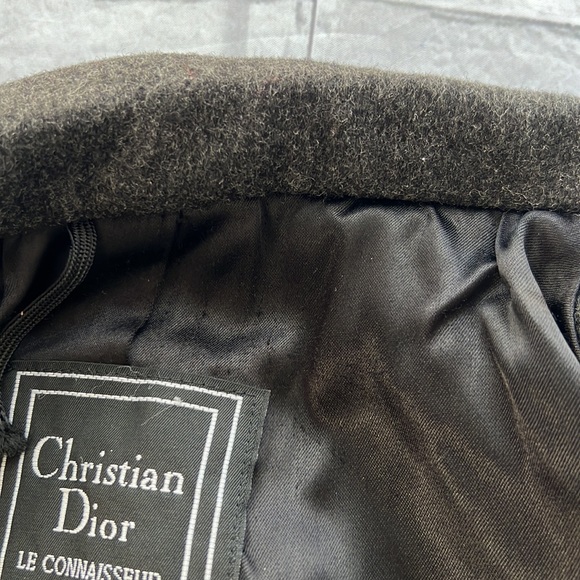 Vintage Christian Dior pure wool dark charcoal gray peacoat size - Picture 17 of 17